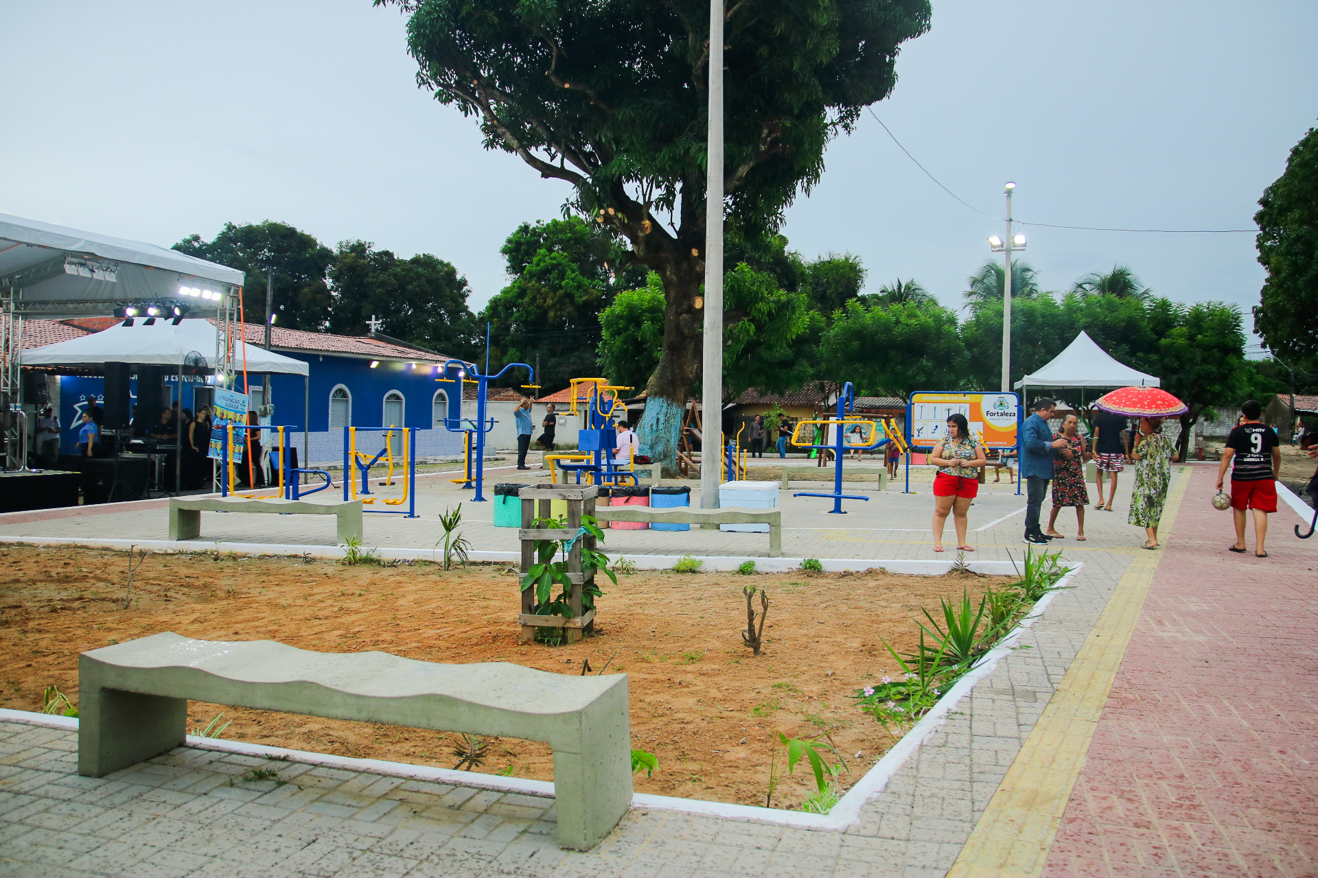 visão geral da praca